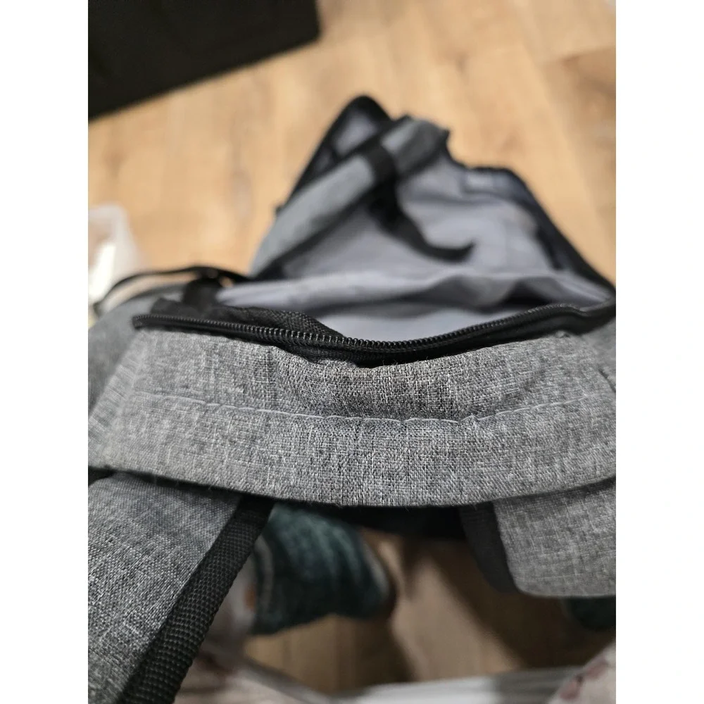 D'yallie Gray Laptop Backpack Sports Gear Mesh‎ Net School Travel Bag
